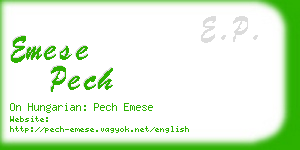 emese pech business card